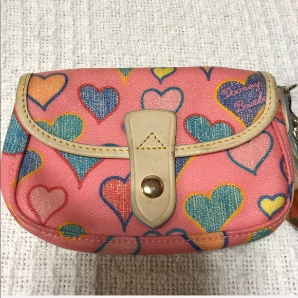 Dooney & Bourke Handbags - DOONEY& BOURKE pink heart scribble crayon wristlet